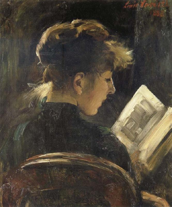 Lovis Corinth Girl Reading Norge oil painting art